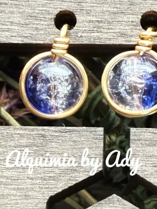 Alquimia Jewelry - CURATED GIFTS FOR MOM + gold DEEP BLUE QUARTZ  stud earrings